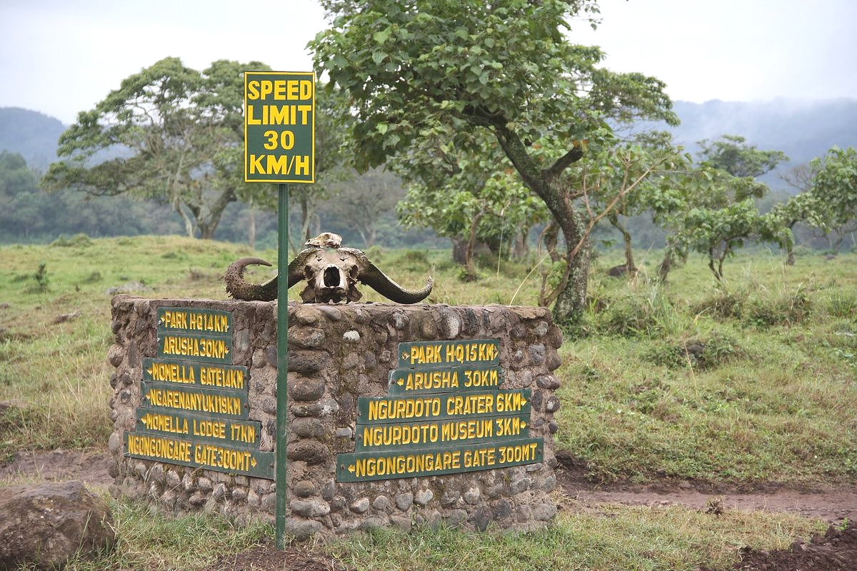 Directions Signs in Arusha National Park