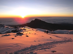 Climbing Kilimanjaro Sunset
